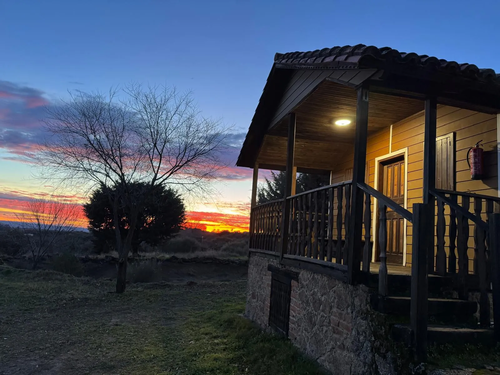 Atardecer junto a los bungalows