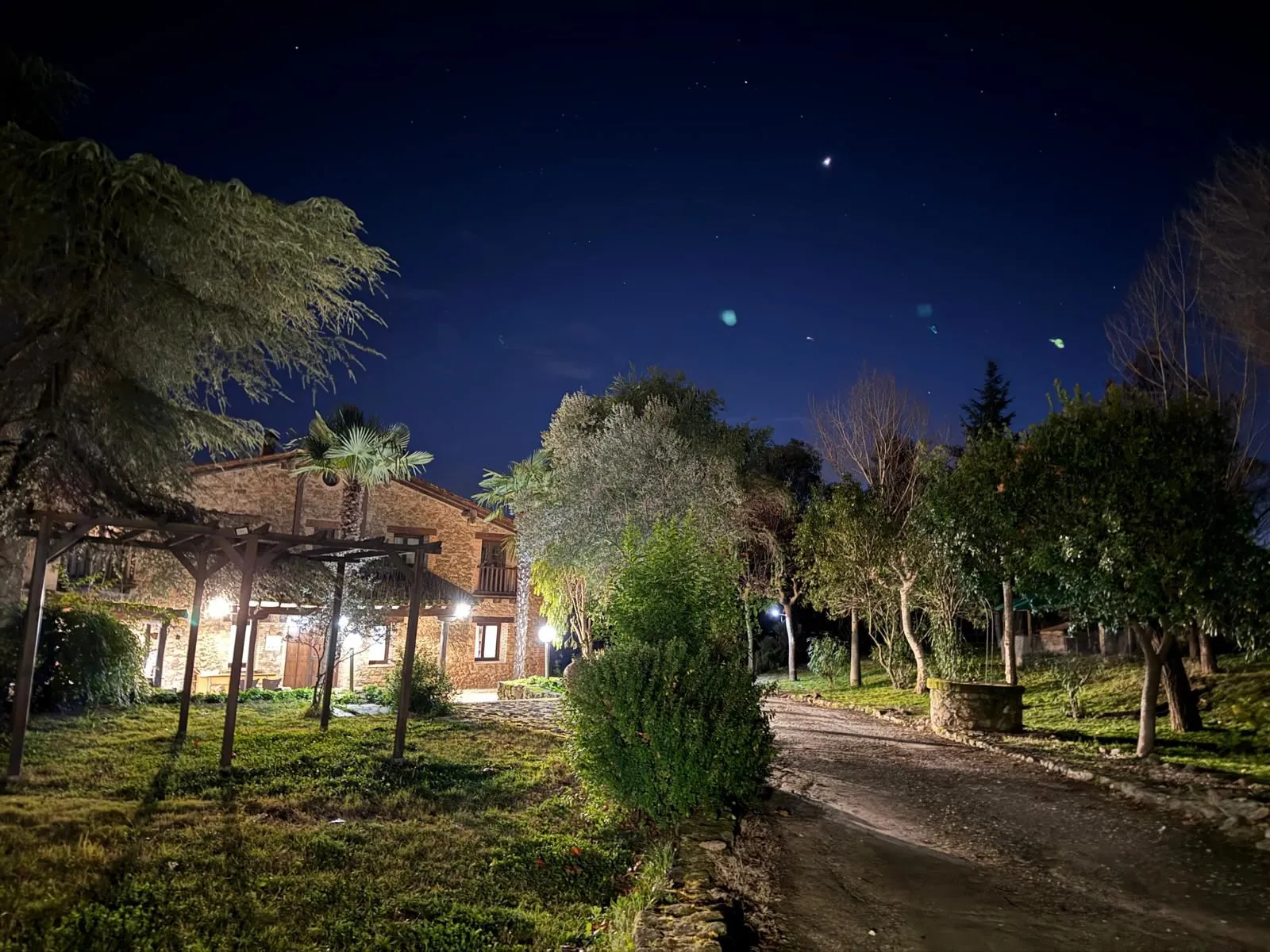 Cielo nocturno sobre la finca
